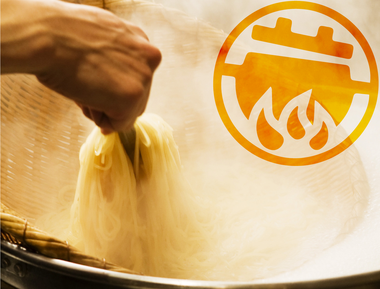 こだわり1　スパゲッティの量を自由に選べる