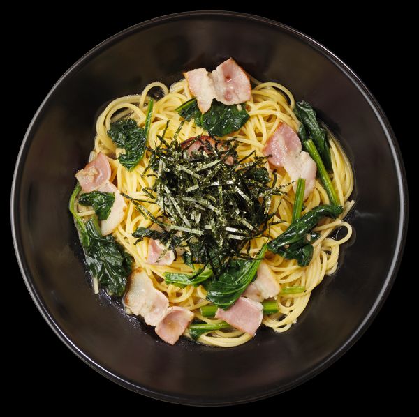 ほうれん草とベーコンの和風すぱ