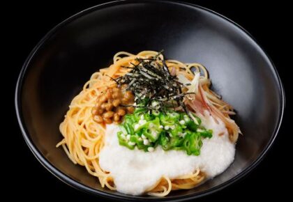  博多明太子と３種の粘り薬味すぱ