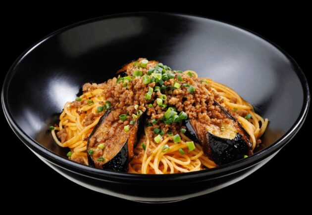 なすと挽肉のペペロンチーノ