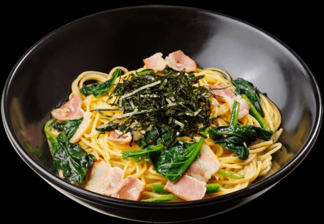 ほうれん草とベーコンの和風すぱ